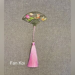 Fan Koi Bookmark or Hanging Decor